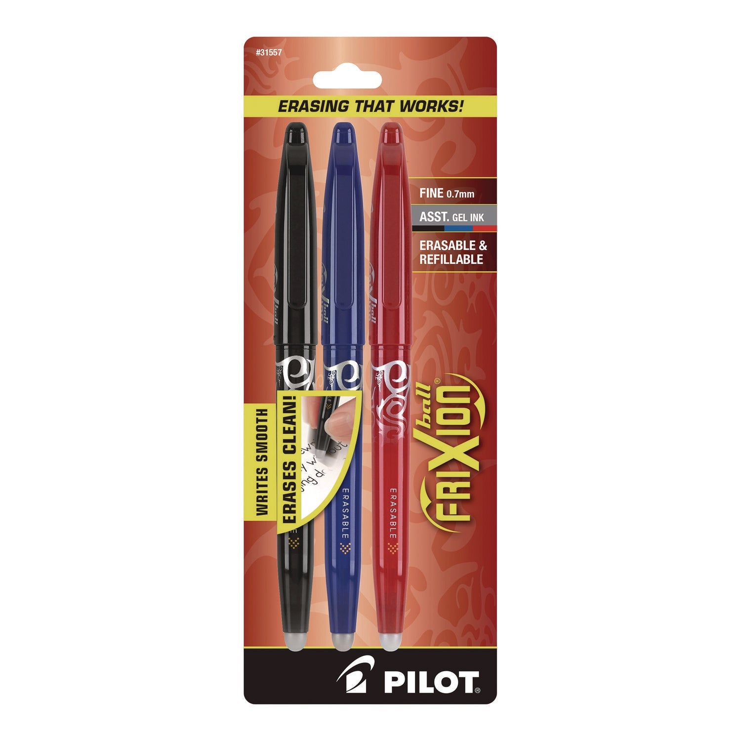 pilot-r-frixion-ball-erasable-gel-pen-stick-fine-0-7-mm-assorted-ink-and-barrel-colors-3-pack-pil31557_1